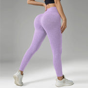 Leggings sportivi da donna Pantaloni yoga senza cuciture con controllo della pancia - immagine 17