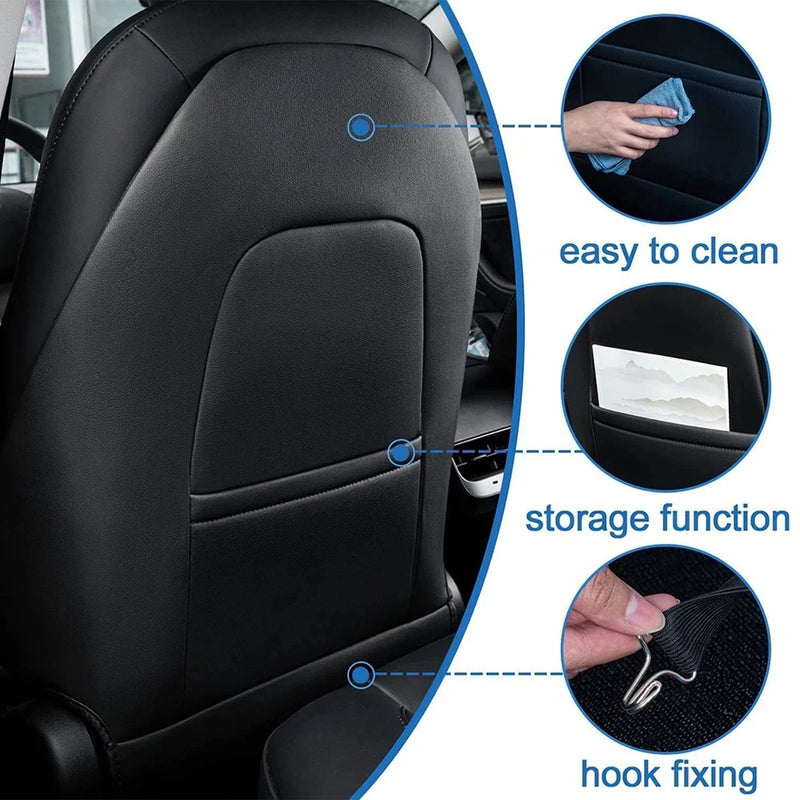 Tappetino Schienale Tesla Model 3/Y – Protezione Sedile Antigraffio in Pelle Premium - Campeda