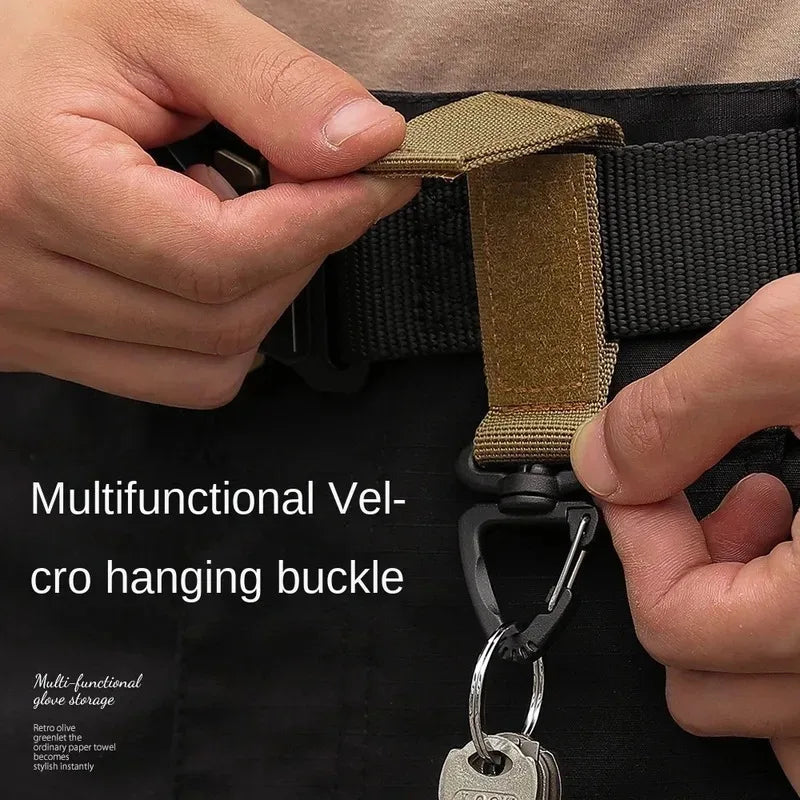 Clip Tattica MOLLE Porta Chiavi – Moschettone Nylon per Cintura e Zaino (1/2/3 Pezzi) Accessorio Outdoor EDC - Campeda
