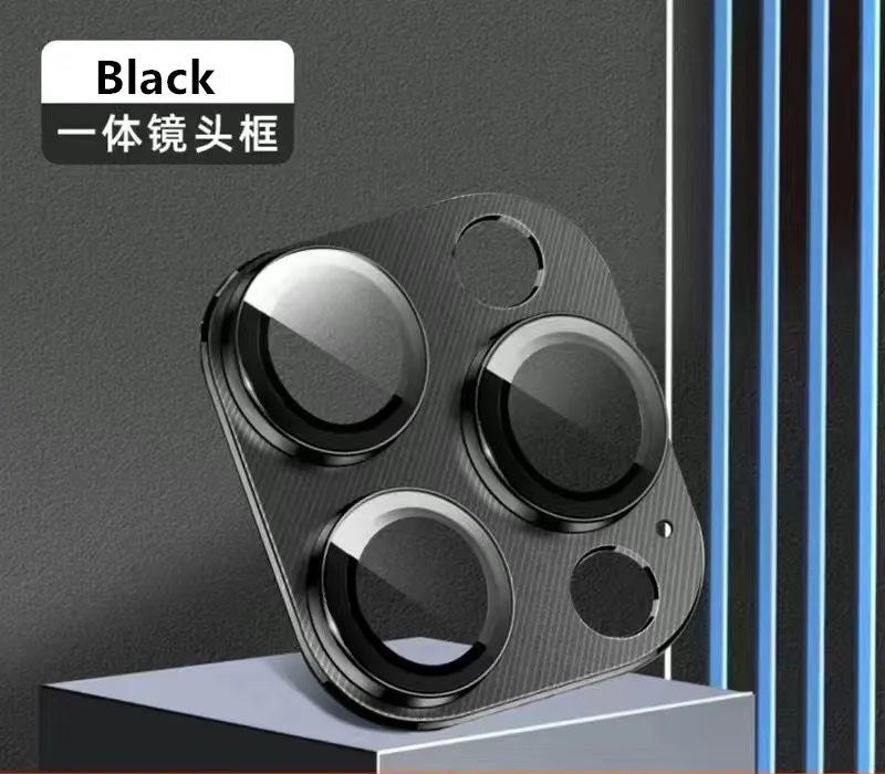 Metal Camera Protector for iPhone 14–17/Pro/Pro Max/Air – Tempered Glass Back Lens