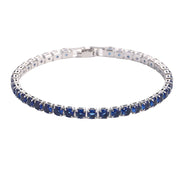 Braccialetti in cristallo di zirconi cubici di lusso Hiphop ghiacciati da 4 mm per donna uomo gioielli a catena con bracciale color argento color oro - Campeda