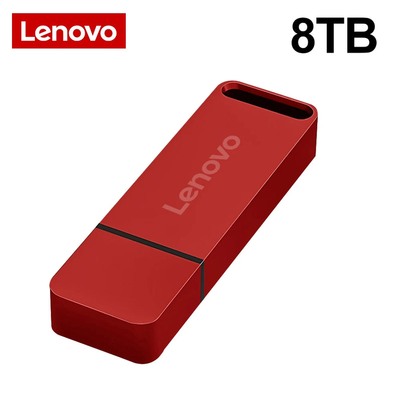 Lenovo Metal 64TB U Disk Flash Drive USB 3.0 Trasferimento di file ad alta velocità 16TB 8TB Stile meccanico impermeabile di grande capacità