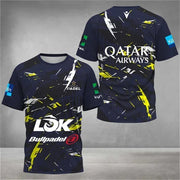 T-shirt da tennis a rapida asciugatura uomo abbigliamento estivo per padel - immagine 8