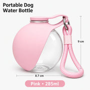 Bottiglia per Cani Antigoccia da 285ML Accessorio Viaggio Leggero Animali - Plastic Pink - immagine 4