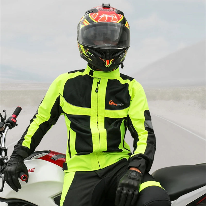 Giacca da moto traspirante stile estivo uomo donna Cappotto notte ad alta visibilità