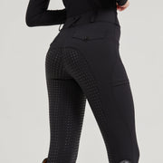 Pantaloni equestri professionali sportivi attillati elastici ad asciugatura rapida in - immagine 9