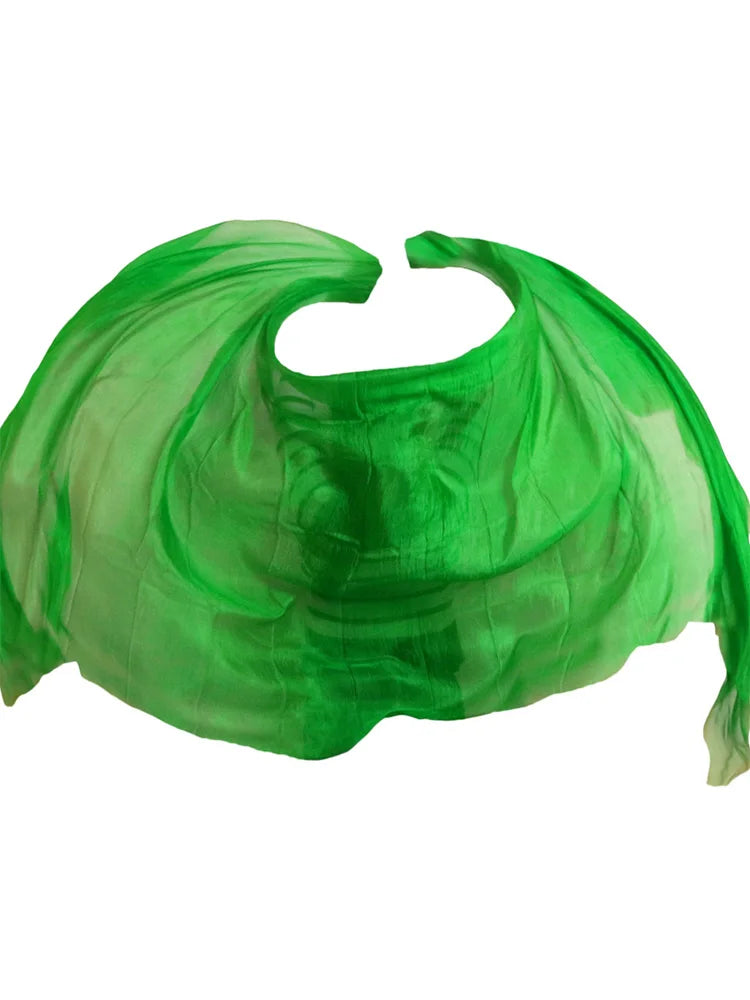 100% seta Performance Danza Tinta unita Texture leggera Velo Scialli Sciarpa da donna - immagine 10