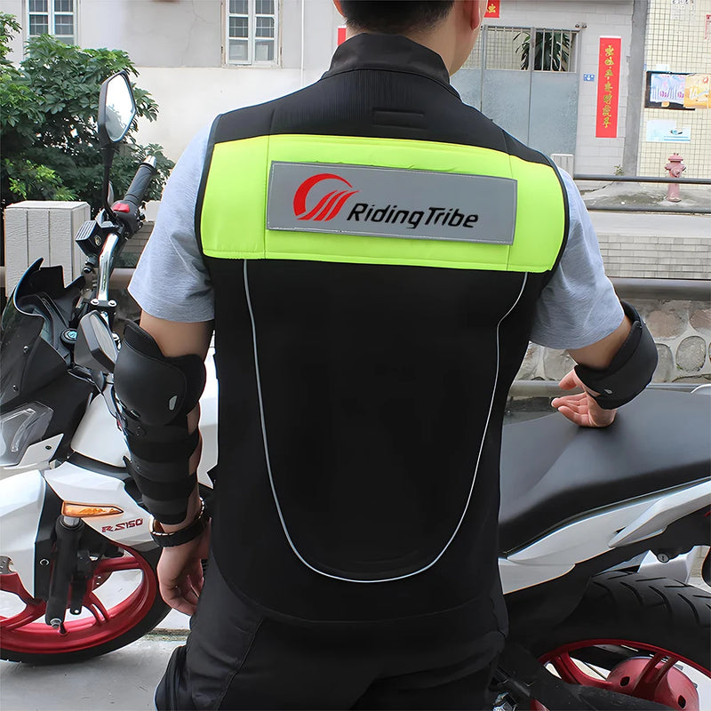 Gilet riflettente da moto uomo Giacche motocross ad alta visibilità corsa per - immagine 5