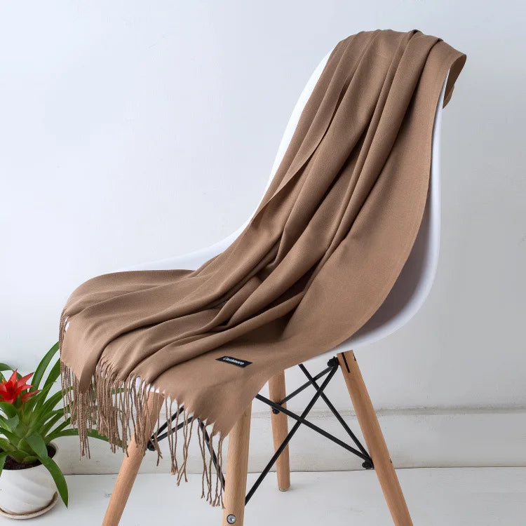 Sciarpa di Pashmina da donna Scialli Morbida sensazione cashmere Foulard viaggio - immagine 10