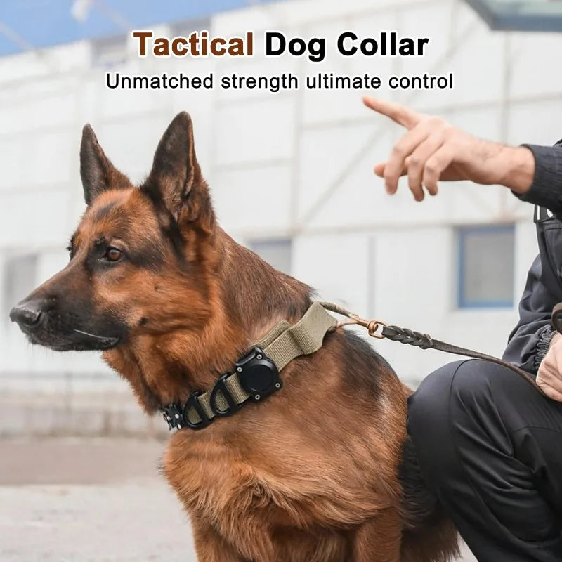 Collare per cani tattico impermeabile con maniglia di controllo Pte fibbia in lega - immagine 4