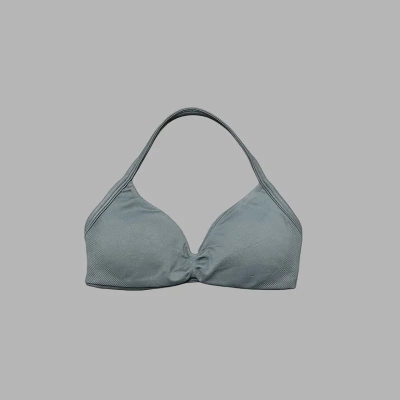 Reggiseno sportivo con spalline Intimo yoga Donna Palestra Top Corsa Esercizio senza - Slate Gray - immagine 40