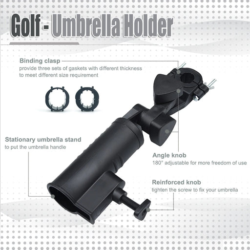 Portaombrelli da golf durevole per esterni regolabile a 180 gradi utilizzato - immagine 2