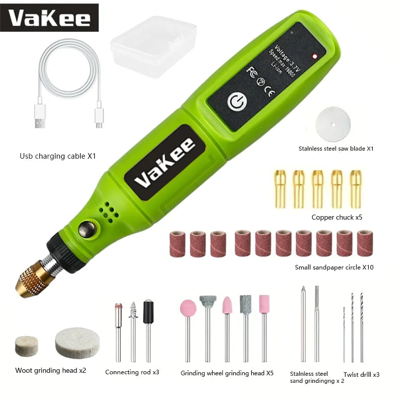 Mini trapano elettrico USB ricaricabile penna per incisione senza fili strumenti Dremel utensile rotante trapano a mano senza fili mini lucidatore per mano