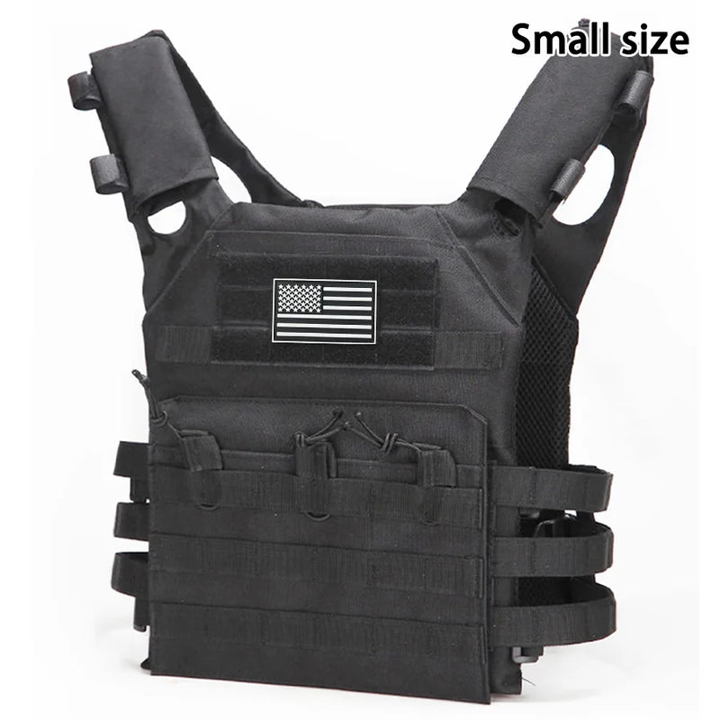 Gilet da allenamento per esterni MOLLE (incluso emblema bandiera americana) con - immagine 11