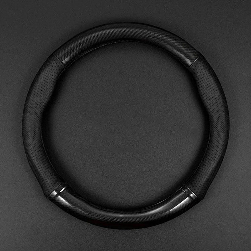 Coprivolante Auto Antiscivolo 38cm – Pelle Microfibra Effetto Carbonio, Comfort e Stile - Campeda
