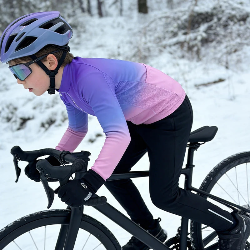 Maglia Ciclismo Invernale CINESSD per Bambini Maniche Lunghe - immagine 5