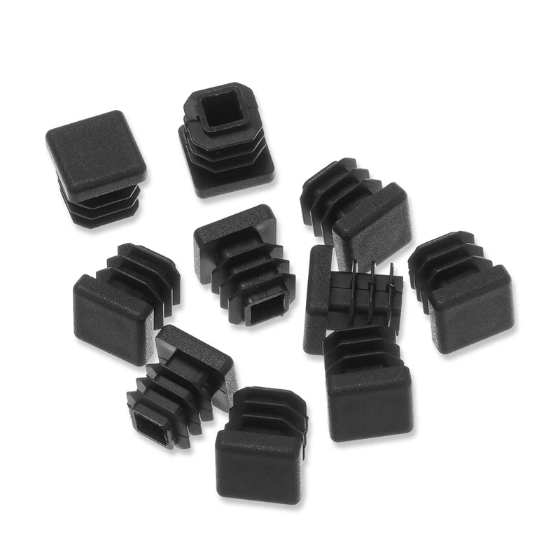 10 pezzi di plastica quadrata nera tappo terminale sbollitura tubo inserto accessori - immagine 4