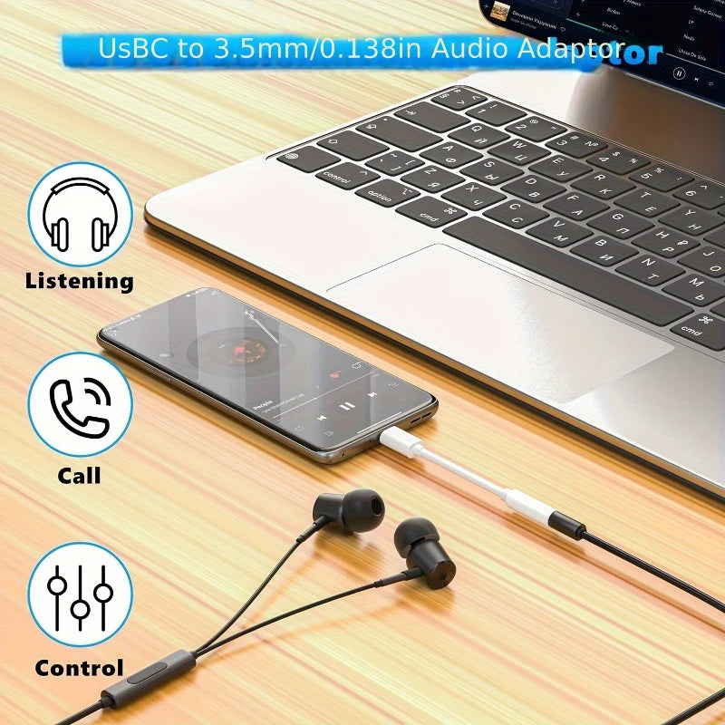 Adattatore Aux da tipo C a 3 5 mm 8 pin per iPhone - immagine 7