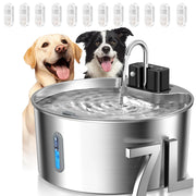 7L In Acciaio Inox Sensore di Ricarica Senza Fili Fontana Acqua per Gatti - immagine 10