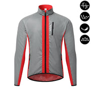 WOSAWE Giacca da ciclismo riflettente Autunno inverno a vento bicicletta moto morbida - Red Jacket EU S (ASIA M) - immagine 1