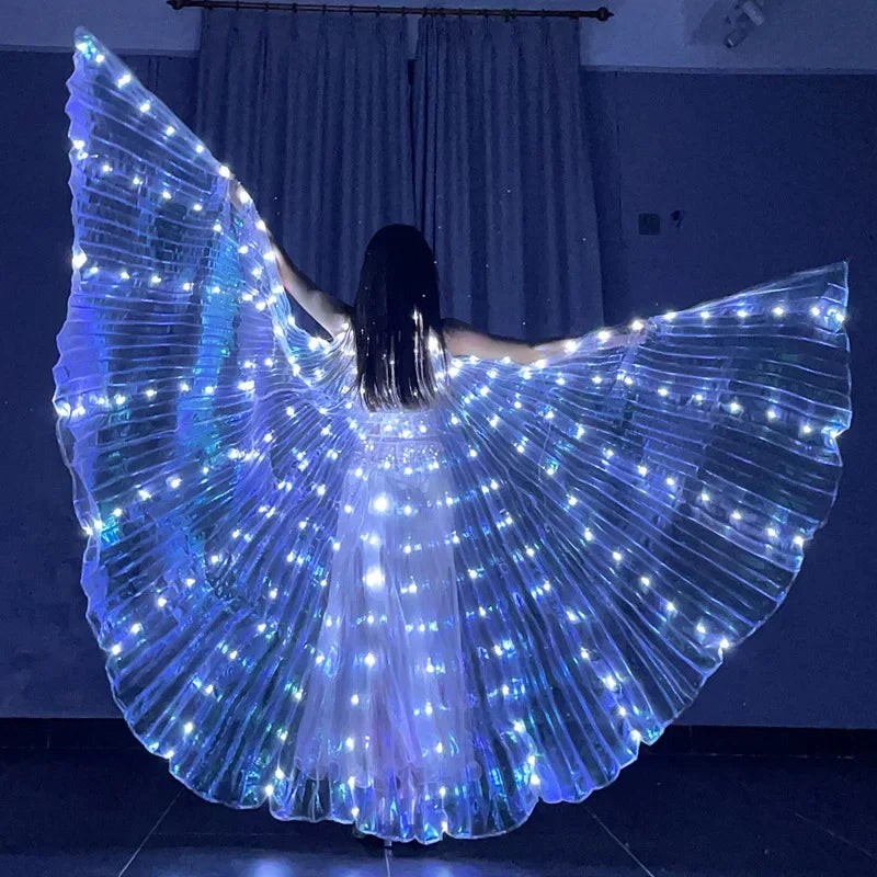 Ali a LED di danza del ventre Isis Ala Halloween Prop Lampada brillante - immagine 6