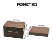 Scatola Portaoggetti Pieghevole da Campeggio – Organizer Outdoor con Coperchio in Legno - Campeda