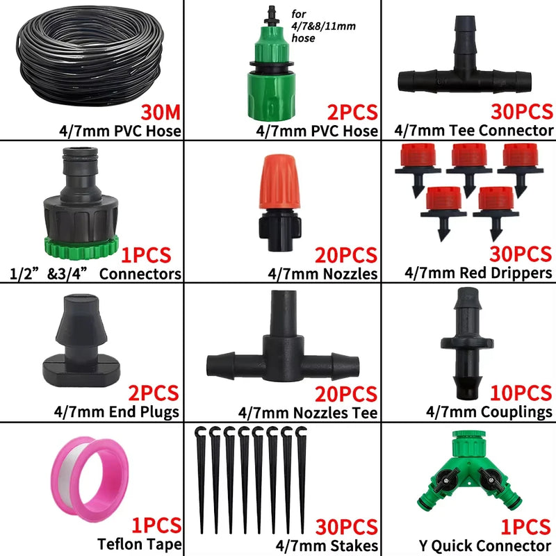 50-800 pz Gocciolatori per Irrigazione Regolabili Irrigatori 1/4 ''Emettitore Gocciolatore Micro Irrigazione a Gocciolamento Irrigatori per Sistema di Irrigazione