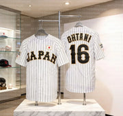 Maglia da Baseball OHTANI Numero 16 Decorata con Patchwork