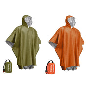 Impermeabile di emergenza Pellicola alluminio Poncho usa e getta Coperte antipioggia - immagine 13