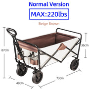 Carrello Pieghevole Heavy Duty – Grande Capacità per Campeggio, Spiaggia, Giardino & Outdoor - Campeda