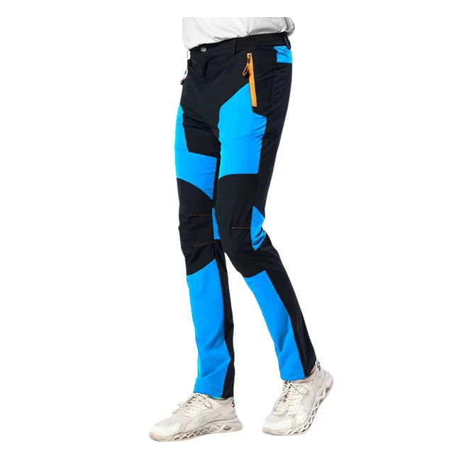 TRVLWEGO Pantaloni da campeggio escursionismo uomo anti-UV resistenti all'usura ad - blue black L(45-55kgs)