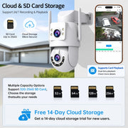 Jooan 4K 8MP HD Wifi PTZ Telecamera Esterna 5G Dual Lens Telecamere IP - immagine 5