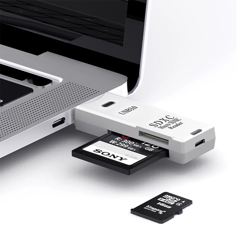 Lettore di schede USB 3.0 2.0 2 in 1 Micro SD Adattatore ad - immagine 5