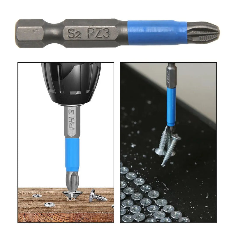 6 pz manico esagonale cacciavite elettrico antiscivolo per la lavorazione del legno cacciavite a croce Set di strumenti PH1 PH2 PH3 PZ1 PZ2 PZ3
