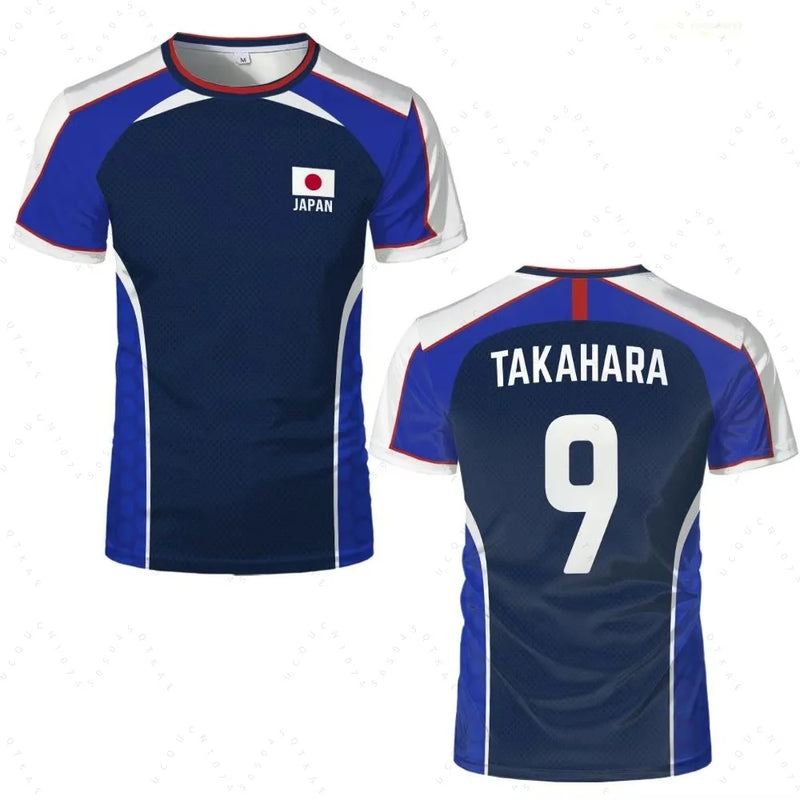 Set di magliette e pantaloncini con bandiera giapponese Anime Captain Tsubasa - Tt617H9-094-ZKB-W 100