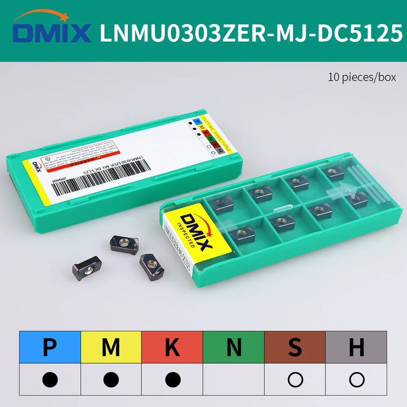 DMIX EXN03R Barra per fresa LNMU0303 Portautensili per fresatura con inserto bifacciale ad avanzamento rapido