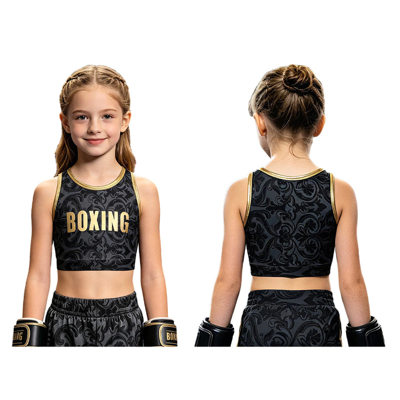Top corto da boxe per bambine senza maniche girocollo - immagine 9