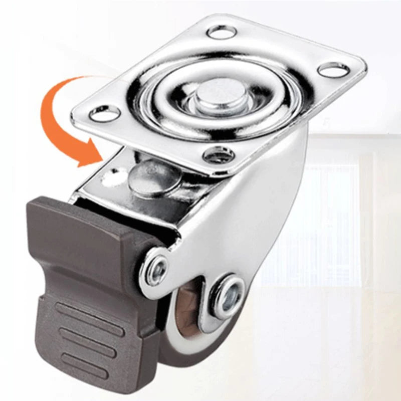 4 pz 1 1.25 1.5 2 Pollici Mobili Caster In Gomma Morbida Ruota - immagine 6