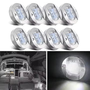 Luci marine per barche Luce di navigazione Lampada posizione impermeabile camion RV - White 8PCS - immagine 7