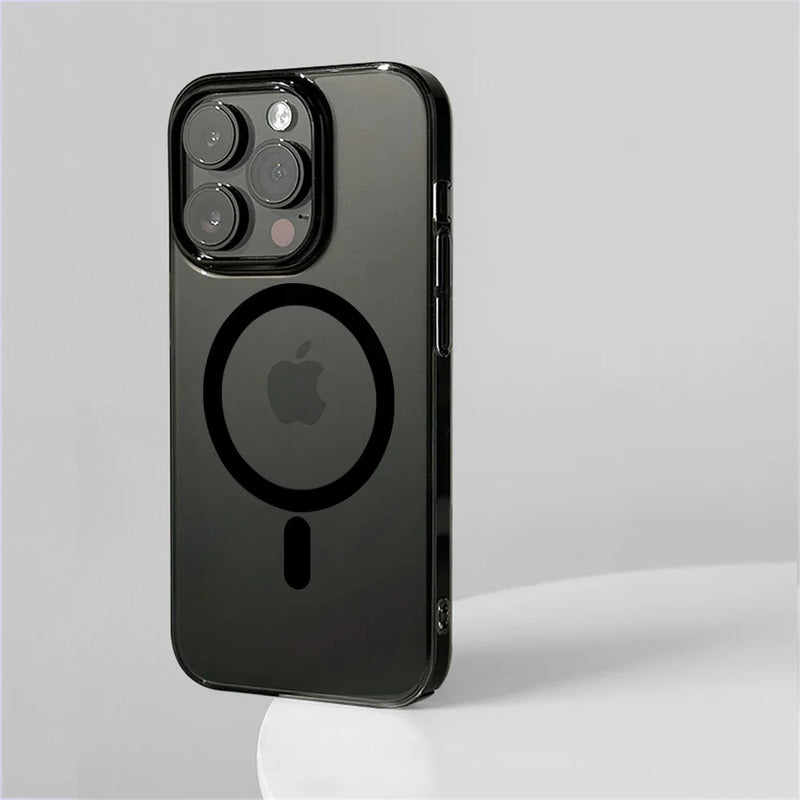 Custodia magnetica trasparente HD per PC rigida ultra sottile per iPhone 17 Pro Max 16 15 14 Plus 13 12 Magsafe Custodia trasparente con ricarica wireless