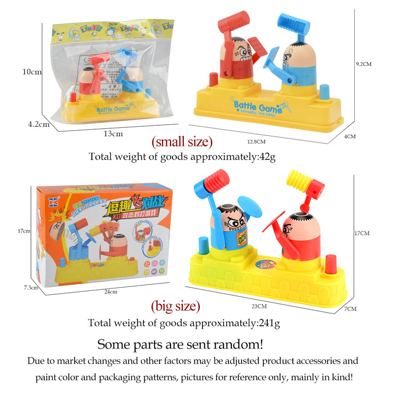 Hammer Battle Toys, Mini children's Head bussare Little Man Fighting Table Games forme di cartoni animati carini, regali giocattolo per ragazzi e ragazze