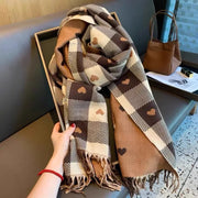 1 Pezzo di Sciarpa a Forma Cuore per Donna Autunno e Inverno