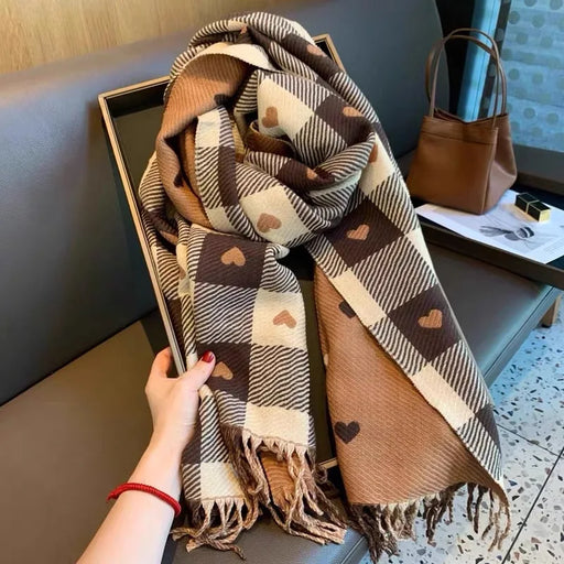 1 Pezzo di Sciarpa a Forma Cuore per Donna Autunno e Inverno