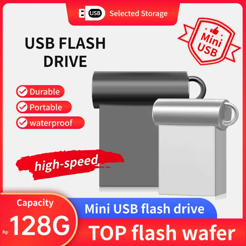 Mini Drive 128G Chiavetta USB 64Gb Memoria Pendrive ad alta velocità Chiavetta USB 32Gb Metallo Gb Chiavetta USB 8Gb Chiavetta USB 128 Gb