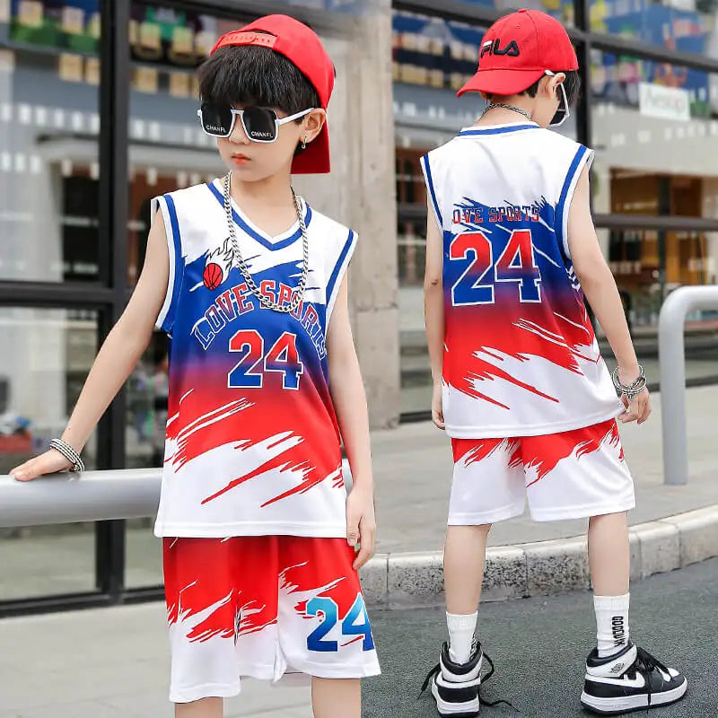 Uniforme da allenamento per bambini Maglia basket Camicia comoda ragazzi e ragazze ad - immagine 12