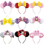 Disney Pink Daisy Duck Bow Fasce per capelli Paillettes viola Fascia orecchie di - immagine 8