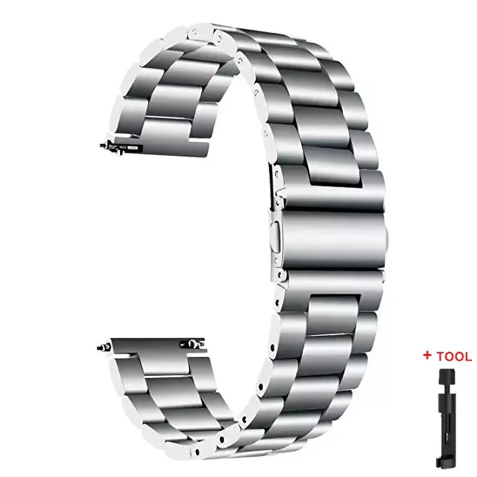 Cinturino Acciaio Inossidabile 20mm/22mm – Compatibile Samsung Galaxy Watch, Huawei GT, Amazfit - Campeda