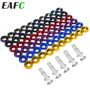 Kit Bulloni JDM M6x20 in Alluminio (10 Pezzi) – Rondelle Anodizzate Parafango, Viti Universali Auto per Cofano, Paraurti e Targa - Campeda