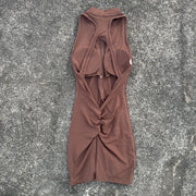Pantaloncini da yoga attillati in vita con scrunch tinta unita Set donna cerniera - immagine 9