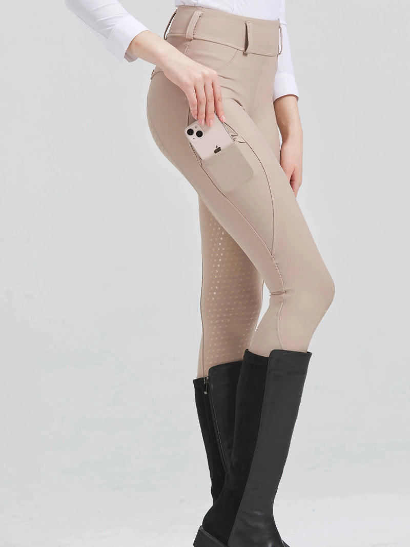Pantaloni equestri professionali sportivi attillati elastici ad asciugatura rapida in - immagine 7